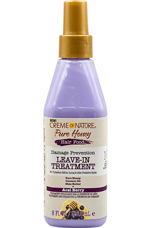 CREME OF NATURE Pure Honey Leave In Treatment Acai Berry 8 Oz - Sareya Beauty - Calgary hair store, Beauty Supply